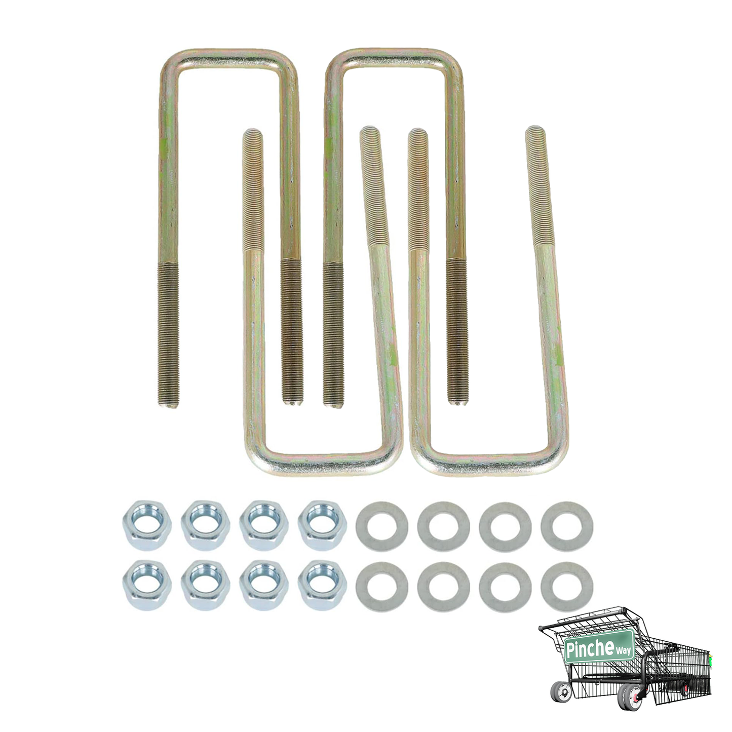 9/16-inch Square U-Bolts (2.5" x 12.5")