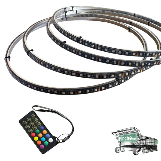 Single Row RGB Wheel Lights Kit w/ Turn Signal and Braking Function
